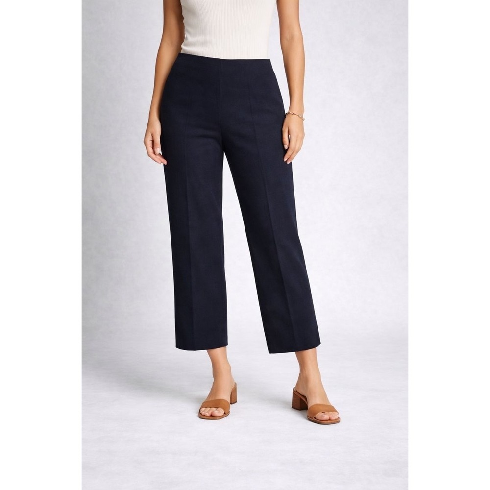 LAFAYETTE 148 NEW YORK Womens Blue Cropped‎ Bleecker Pants Size 8